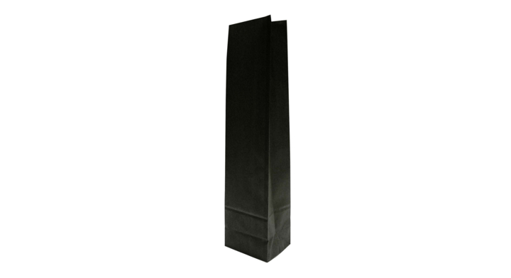 Wijnfleszakken, 10/8x41cm, kraft zwart (50 stuks), FSC