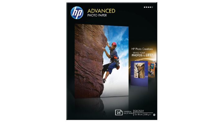 Inkjetpapier hp q8696a 13x18 250gr glans