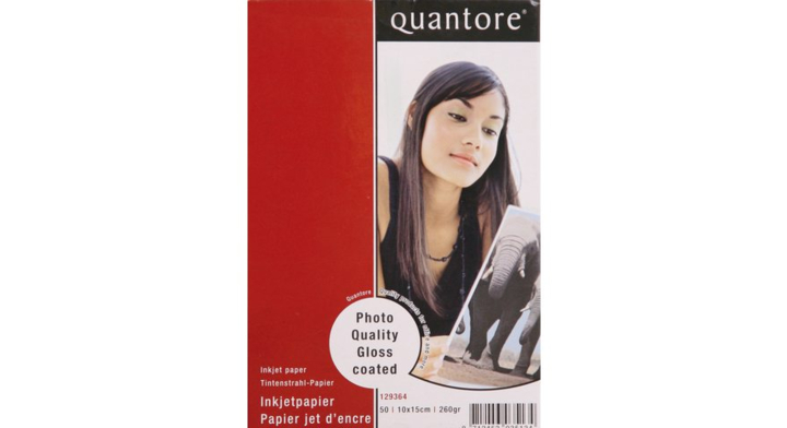 Inkjetpapier quantore 10x15cm 260gr glans