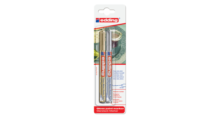 Viltstift edding 780 lak perm rond 0.8mm gd/zi