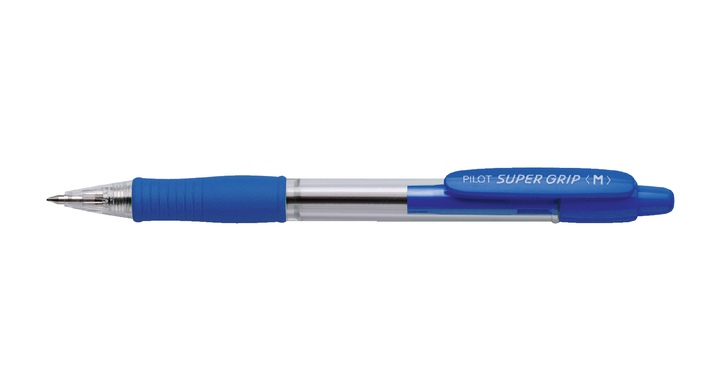 Balpen pilot supergrip retractable blauw