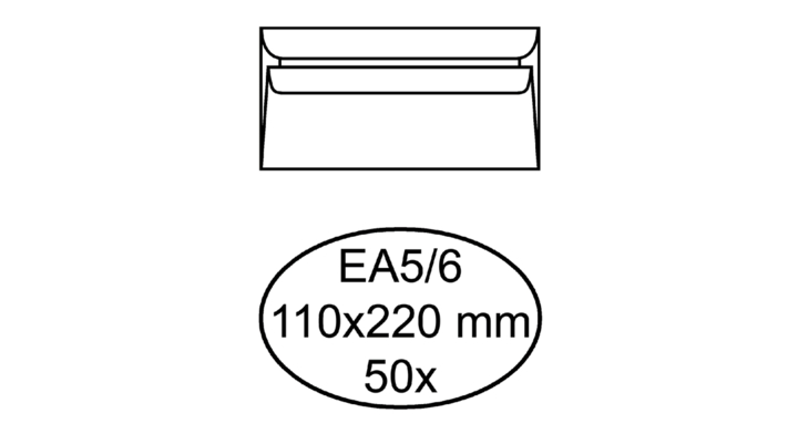 Envelop quantore bank ea5/6 110x220 80gr zk wit(158125)