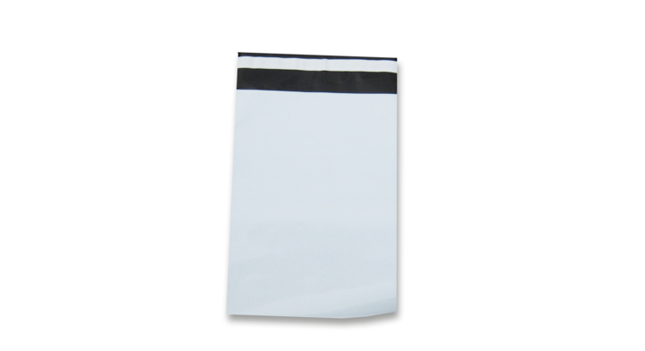 Verzendzak, LDPE coex, 32x42+4cm, 50my, wit buiten (500)