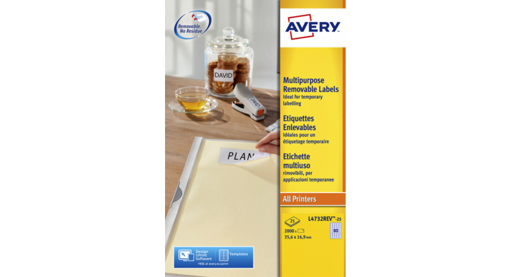 Etiket avery l4732rev-25 35.6x16.9 2000st