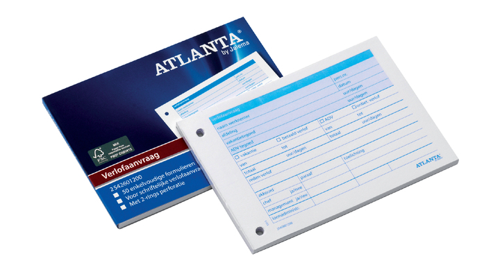 Atlanta, verlofaanvraag A6, 105x148mm, 50 vel, 2542601200