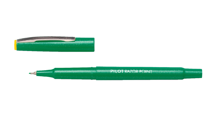 Fineliner pilot razor point sw-10 pp 0.3mm groen