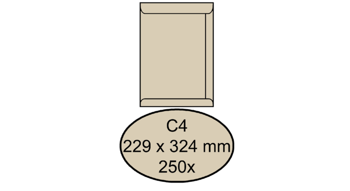 Envelop quantore akte c4 229x324 120gr cremekraft