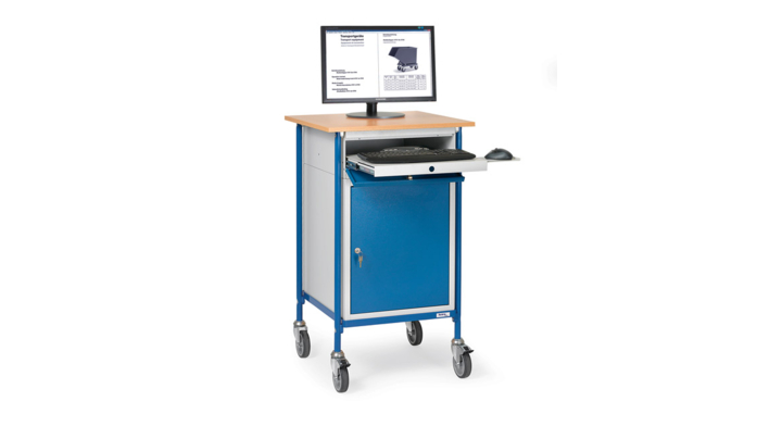 Verrijdbare computerkast, 650x650mm Draagverm. 150kg