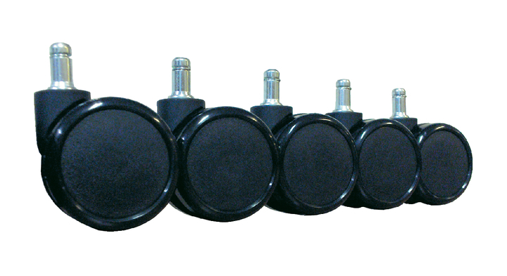 Euroseats, bureaustoelwielen, zacht, PUW001 (5 stuks)