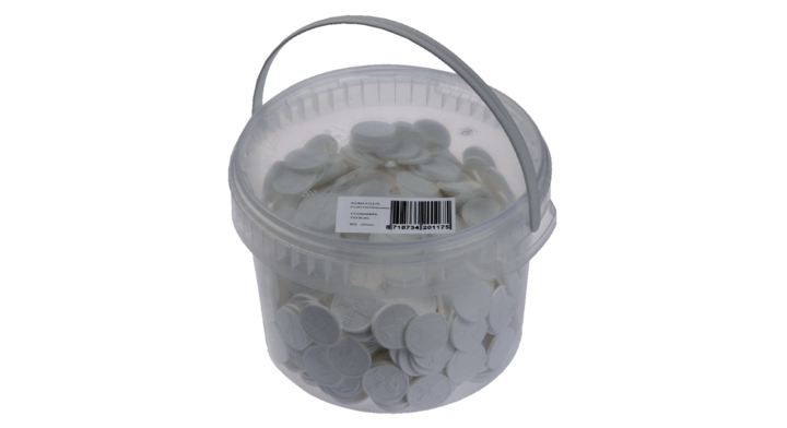 Combricraft, kunststof consumptiemunt, wit, 390011 (750 stuks)