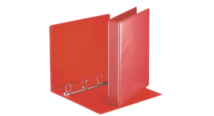 Esselte D-mech, presentatieringband A4, 4-rings, 30mm, rood