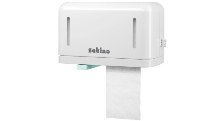 Satino by WEPA | Traditioneel Toiletpapier Dispenser | Horizontaal | MT1 | Wit | 331084 - OP=OP AANBIEDING