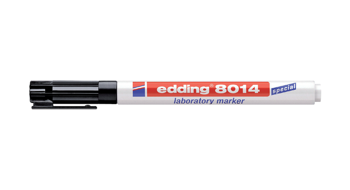 Viltstift edding 8014 lab rond 1mm f zwart(4-8014)