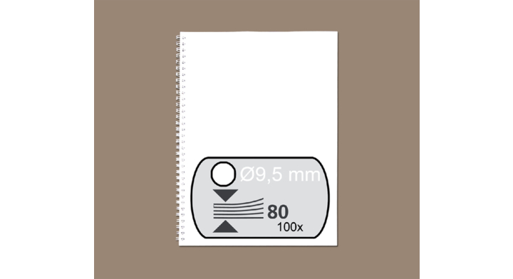 Draadrug gbc 9.5mm 34r wit