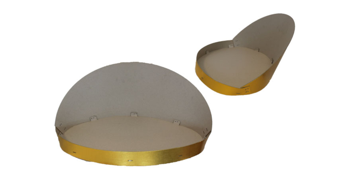Fruitschaal, karton, ovaal met rug, 30cm (60 stuks)