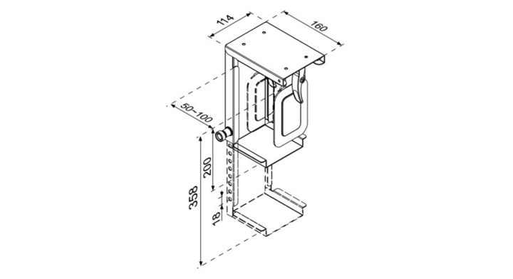 Cpu houder Neomounts d075 30kg zwart(cpu-d075black)