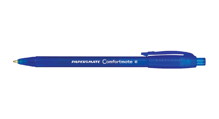 Balpen papermate comfortable retractable blauw