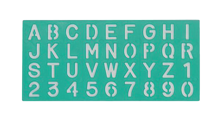 Lettersjabloon linex 30mm hoofdl/letters/cijfers