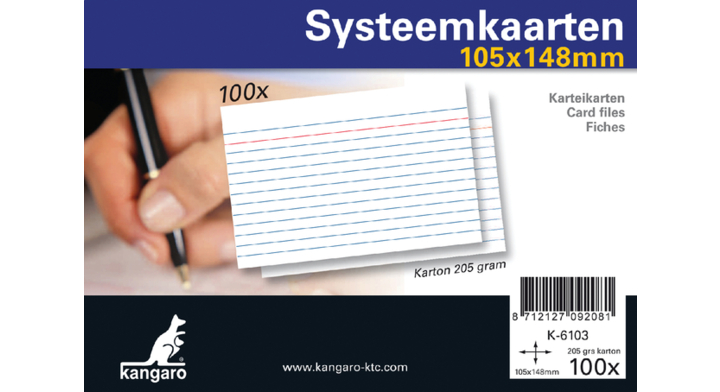 Systeemkaarten a6 100 stuks(k-6103)