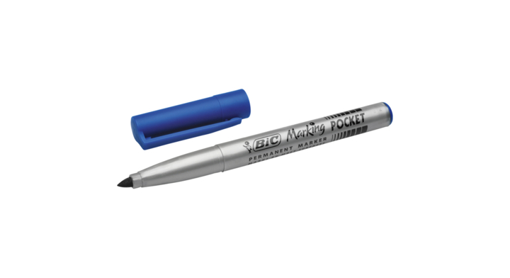 Viltstift bic 1445 pocket perm rond 1.5mm bl