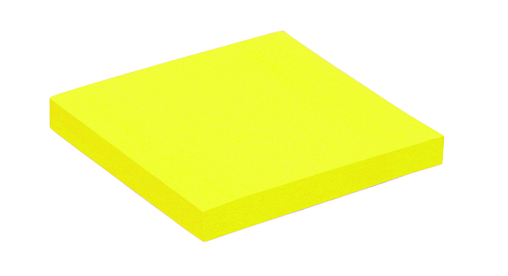 Memoblok quantore 76x76mm neon geel 100(392381)