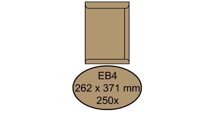 Quantore, envelop akte EB4, 262x371mm, bruinkraft (250 st)