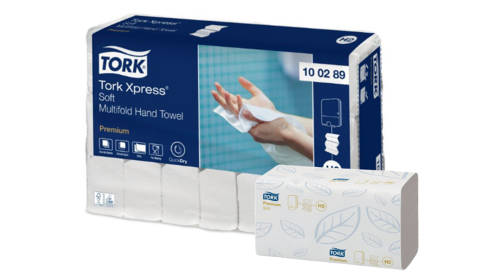 Tork Premium | Interfold Papieren Handdoekjes | 25,5x21,2cm | 2-Laags | H2 | Wit | 100289 (3.780 stuks)