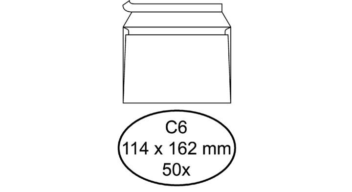 Envelop quantore bank c6 114x162 80gr zk wit(158124)