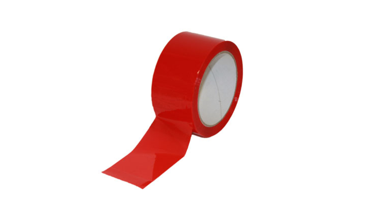 Verpakkingstape, PP/Acryl, 50mm x 66m, rood