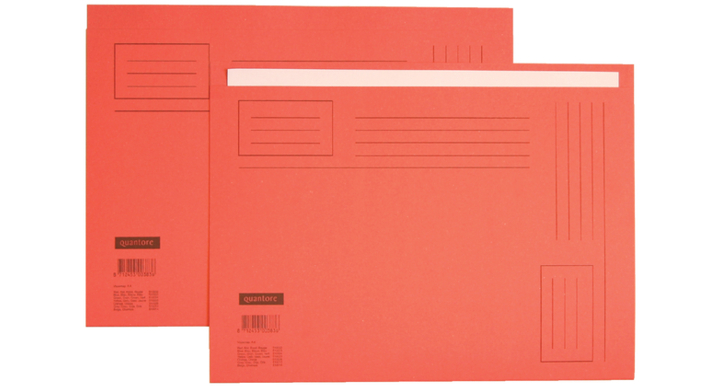 Vouwmap quantore a4 ongelijke zijde 250gr rood