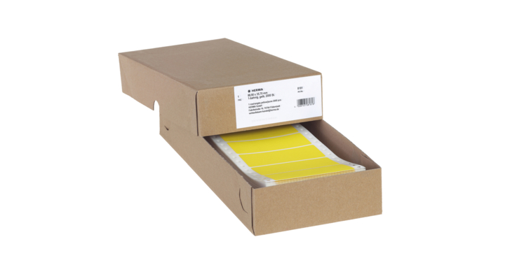 Etiket herma pinfeed 8181 1baans 88.9x35.7mm geel