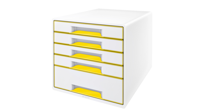 Ladenbox leitz wow 5 laden wit/geel(52142016)