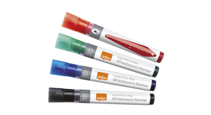 Viltstift nobo whiteboard liquid rond 3mm ass(1902408)