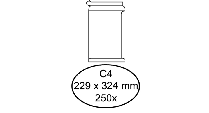 Envelop hermes akte c4 229x324 zk 120gr 250st wit