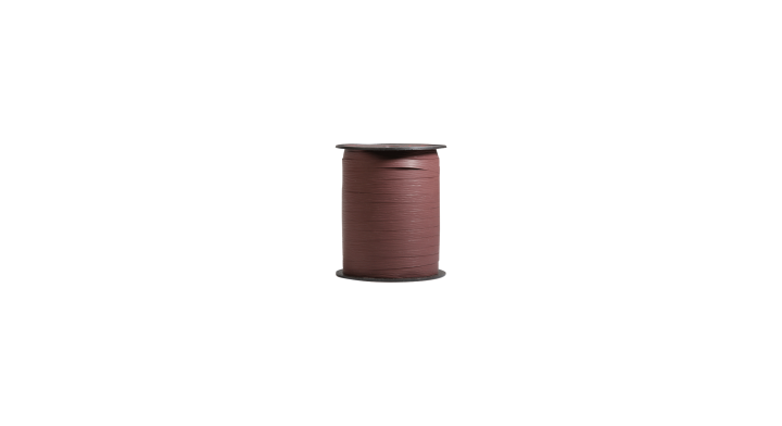Krullint, paperlook, 10mm x 250m, cacao bruin