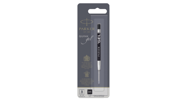 Balpenvulling parker gel 0.7mm zwart