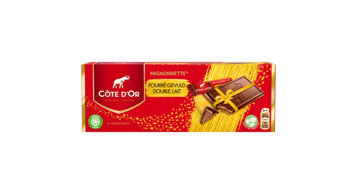 Côte d’Or, chocolade, 10 gram, mignonnette melk, 23626 (doos á 24 stuks)