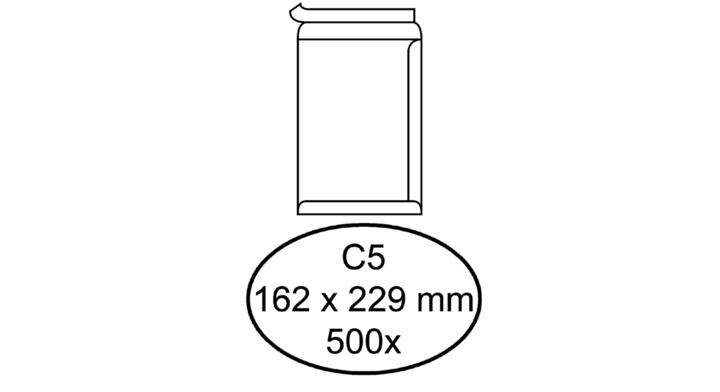 Envelop quantore akte c5 162x229 zk 100gr wit