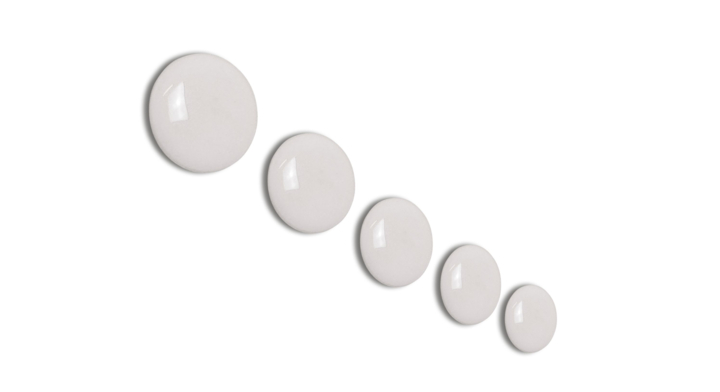 Smit Visual, Glasbordmagneet, extra sterk, Ø25mm, wit (5 st)