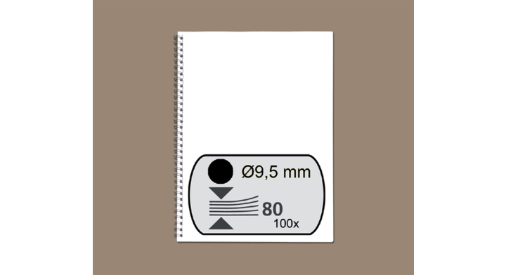 Draadrug gbc 9.5mm 34r zwart