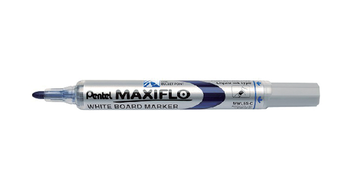 Viltstift pentel mwl5 whiteboard maxiflo 1mm blauw(010888)