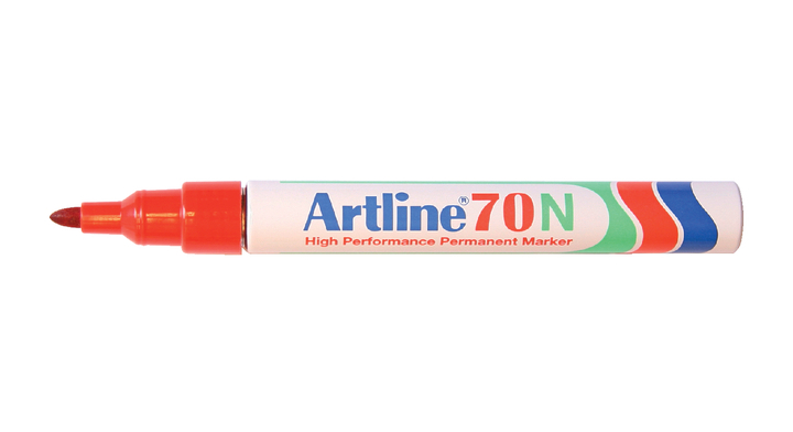 Viltstift artline 70 perm rond 1.5mm rood