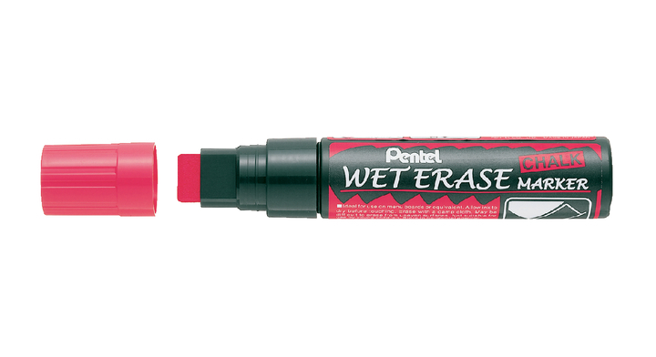 Viltstift pentel smw56 wet erase blok 4-12mm rd