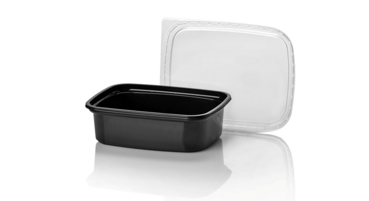 Bakjes, rechthoek, PP, 108x82x40mm, 200ml, zwart (1000 st.)