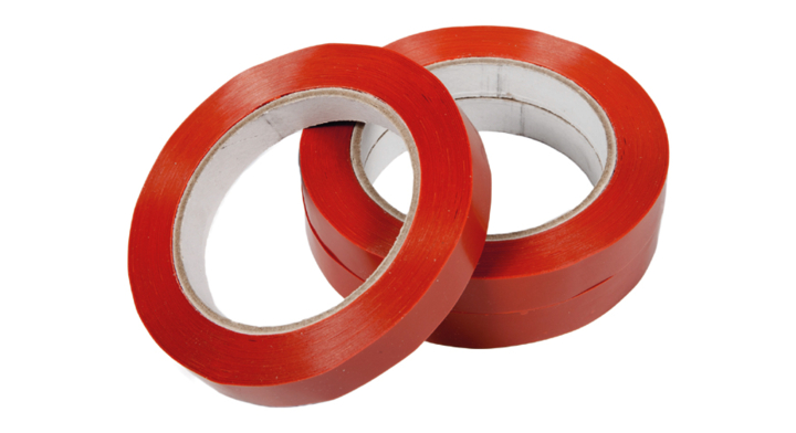 Bundeltape / Strappingtape, 12mm x 66m, rood