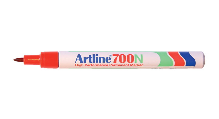 Viltstift artline 700 perm rond 0.7mm rood