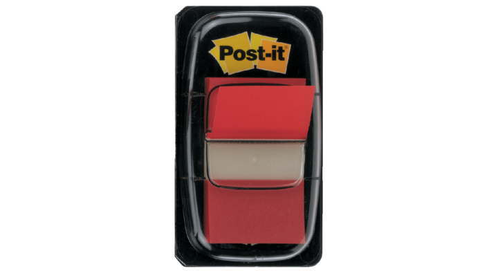 Indextabs 3m post-it 6801 2.5cm rood
