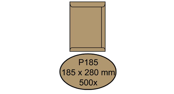Envelop quantore akte p185 185x280 90g cremekraft