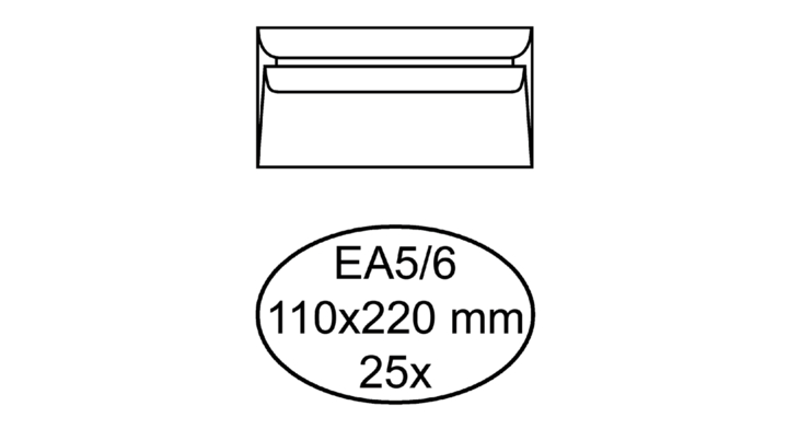Envelop quantore bank ea5/6 110x220 80gr zk wit(158126)