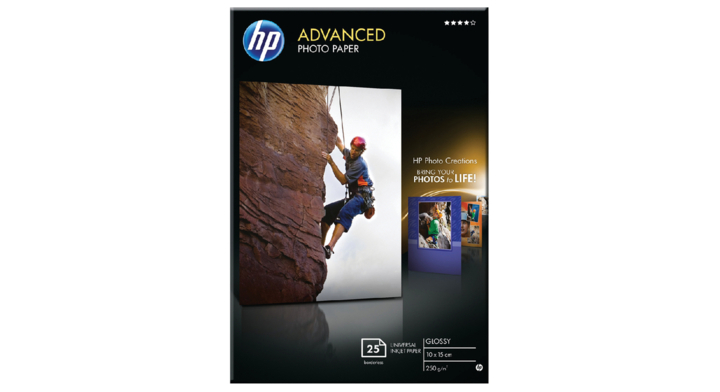 Inkjetpapier hp q8691a 10x15 250gr glans